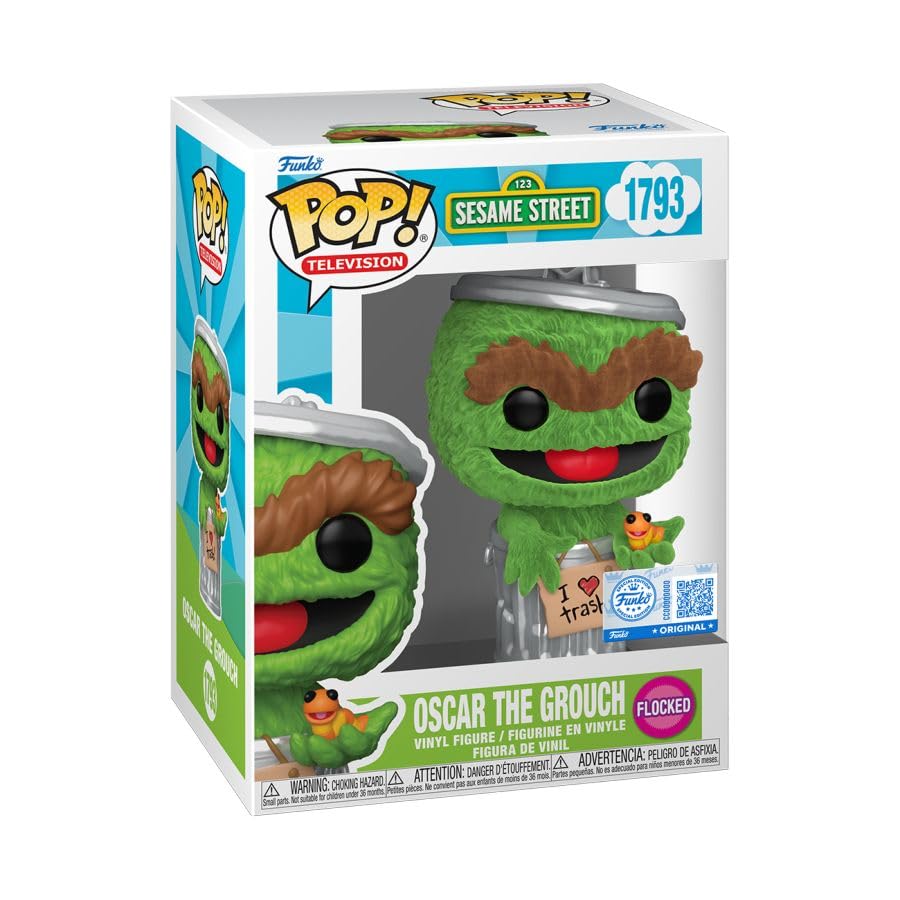 Funko Sesame Street Oscar The Grouch FL RS Pop Figurine en vinyle, 10,2 cm de haut