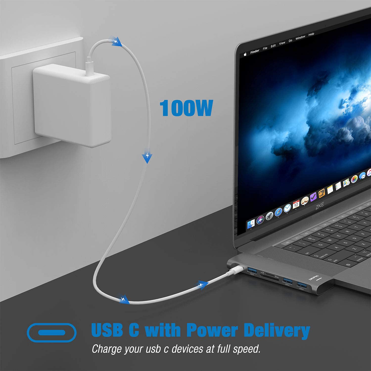 Amazon.com: USB C Hub Adapter for MacBook Pro 2020/2019/2018/2017