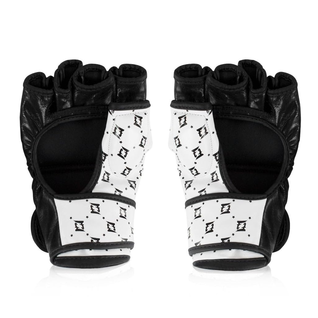 Fairtex FGV17 Super Sparring Grappling MMA Gloves (White/Black, Large)