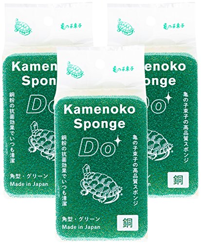 亀の子スポンジ Do 角型 グリーン 3個セットのサムネイル