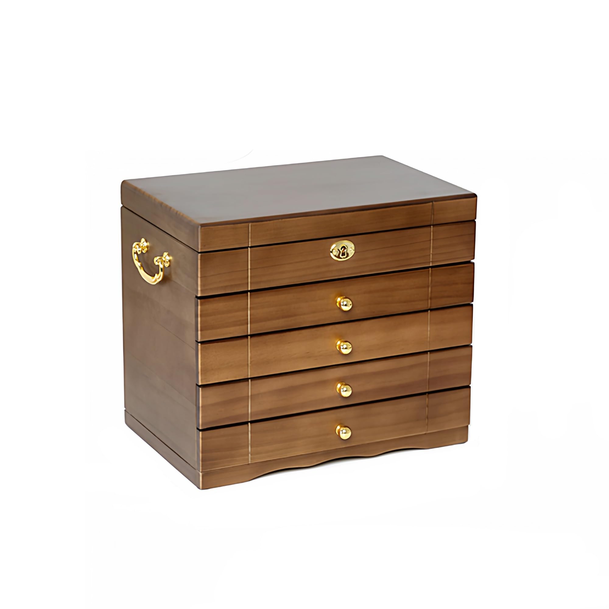 CLQYXRMVC Jewelery Box 5-Tier Wooden Jewelry Box Luxury Case For Necklaces, Earrings, Rings, And Accessories Jewellry Organizer Case