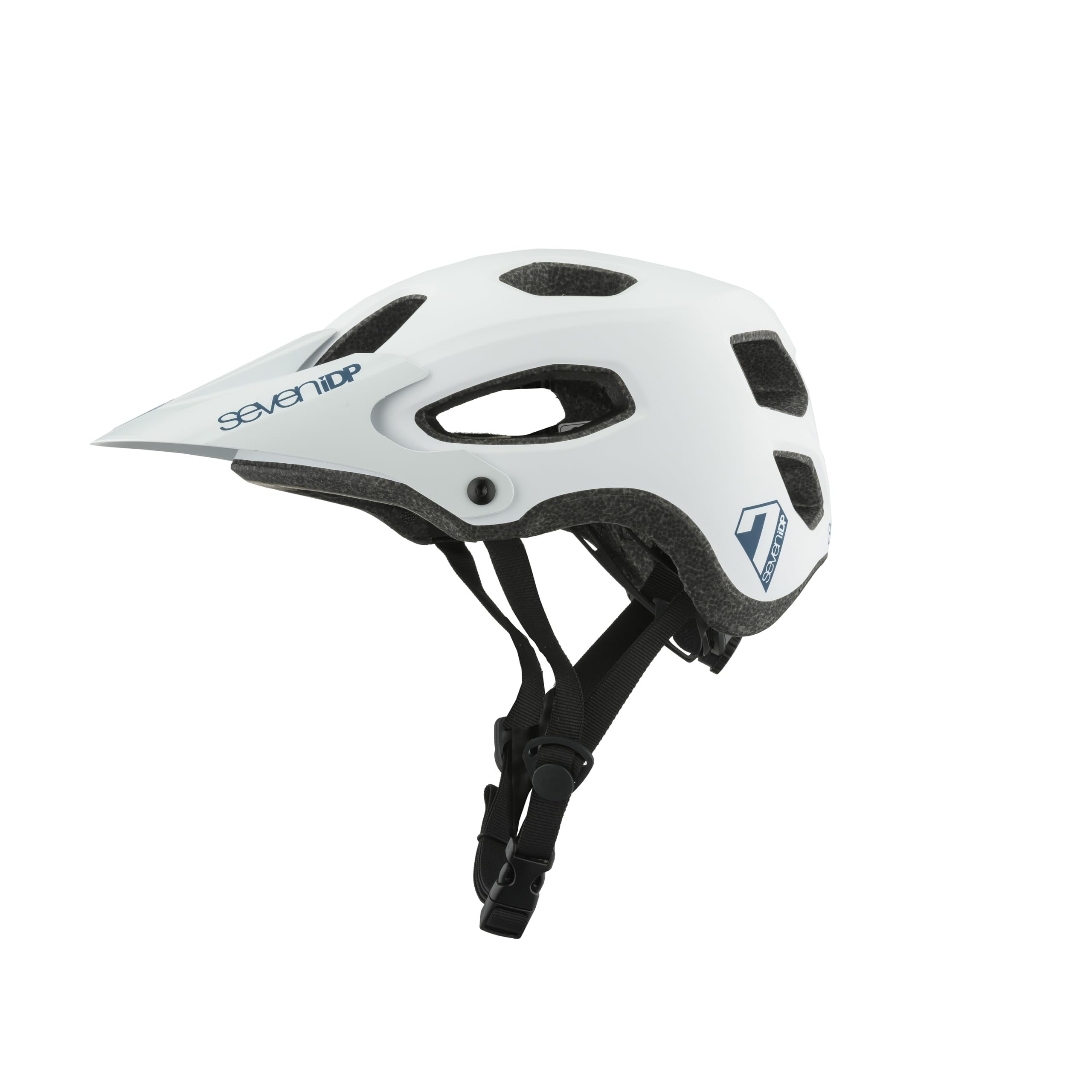7iDP X2 Mountain Bike Helmet – Lightweight MTB Helmet for Men & Women, Trail & Enduro, Adjustable Fit, Breathable with Extended Rear Coverage. (White/Blue, S/M)