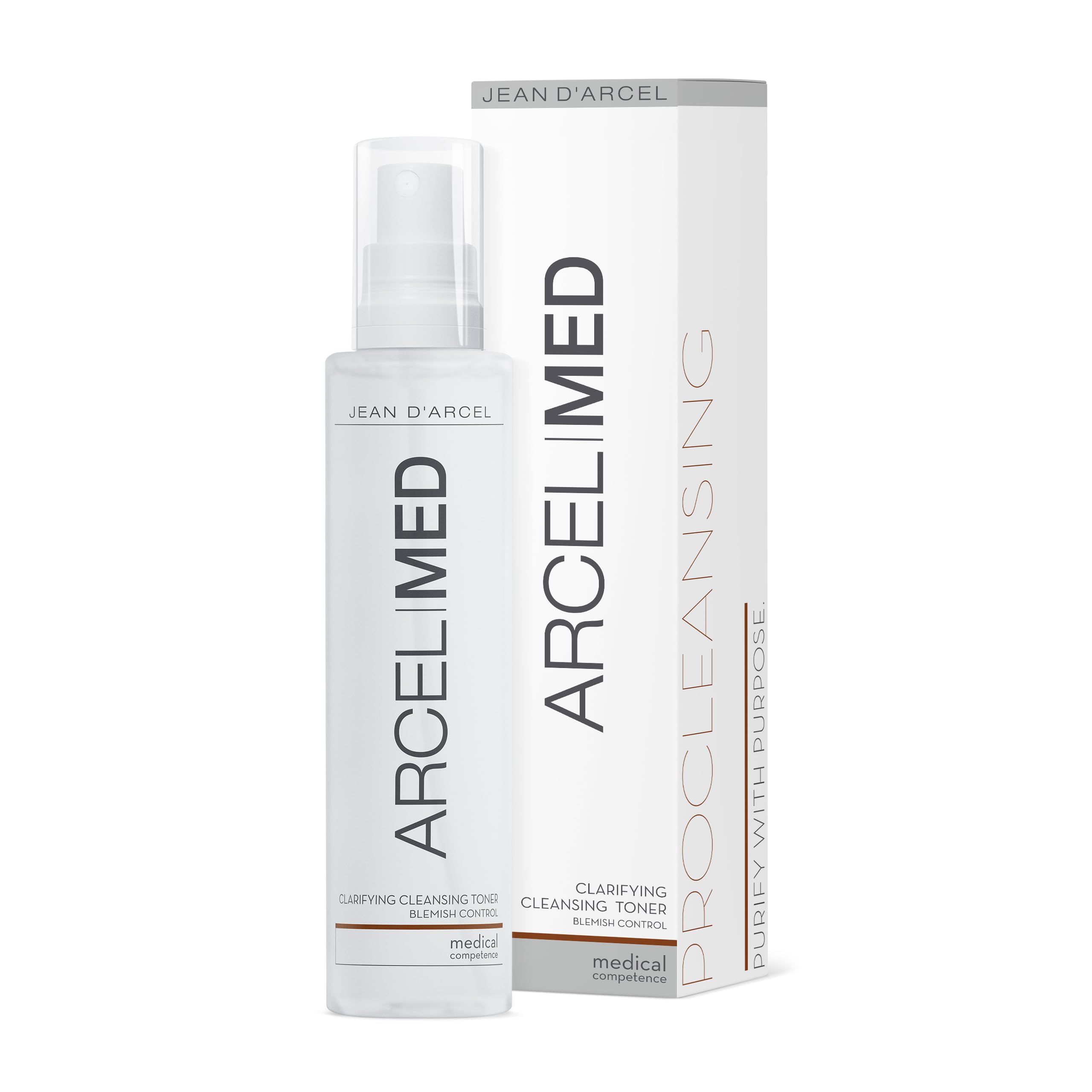 JEAN D'ARCEL ARCELMED Tonik oczyszczający skórę twarzy – Clarifying Cleansing Toner 200 ml – przeciw pryszczom – bez perfum i testowany dermatologicznie