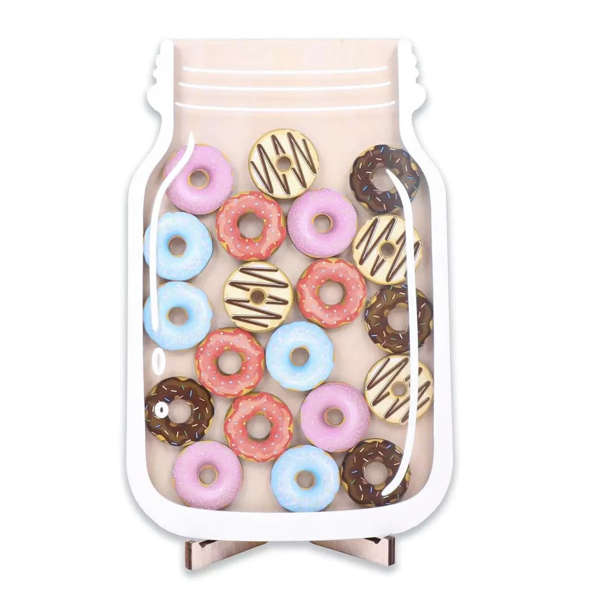 Laroal Reward Jar Reward Charts for Behaviour Incentive Jar Good Behavior Jar Reward Board for Home School Classroom (Colorful Donut)