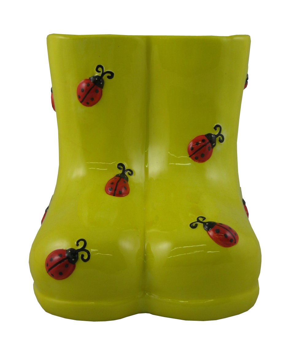 LADYPIG③ Amazon.com : Napco 31387 5-Inch Tall Ceramic Lady Bug Boot Planter