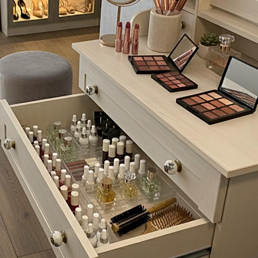 Modüler Organizer Set Takı Aksesuar Düzenleyici Çekmece İçi Makyaj Organizer Kristal (12'li)
