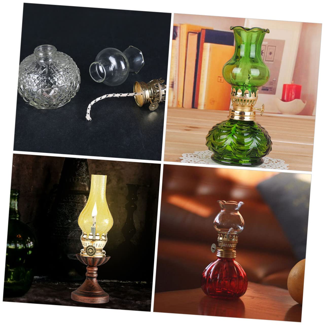 GAROZATION 16pcs Oil Lamp Wick Holder Replaceable Kerosene Lamp Parts for Home Decor and Lighting