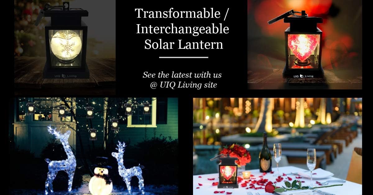Amаzоn Crаzу 🔥 Dеаlѕ UIQ Living 2 Pack Original Hanging Solar Lights Outdoor Lantern Circular Ring Clamp & Solar Fairy String Lights, Waterproof, 30 Warm White LEDs, Retro, Black, Transform/Interchange DIY