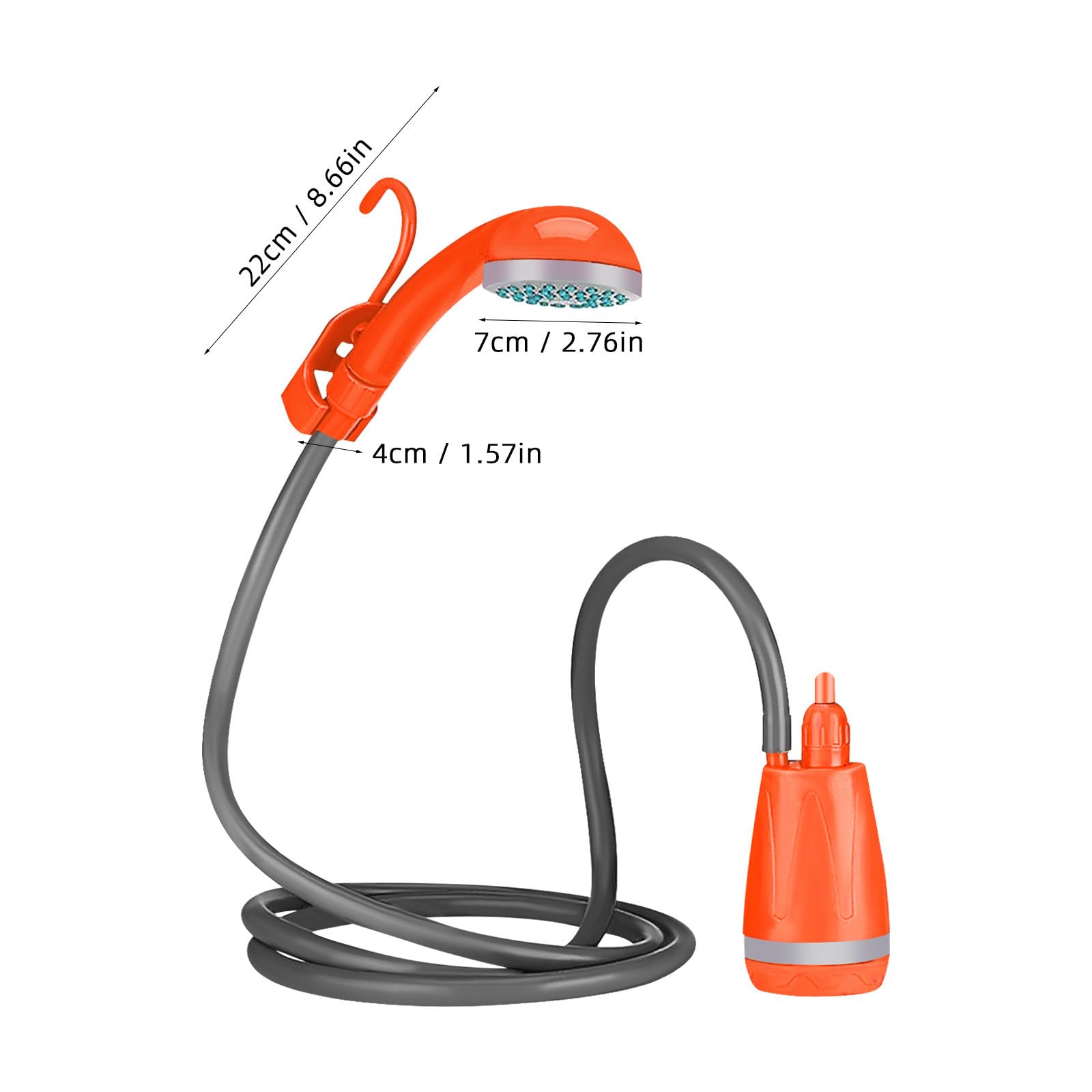 Zerodeko Ducha Portátil de Camping Recargable 2200 Mah Bomba Integrada