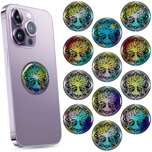 Image of Zonon 18 Pieces Emf Stickers Emf Blocker for Cell Phone Equipment Neutralizers Devices Accessories for Laptops Computers(Mysterious)