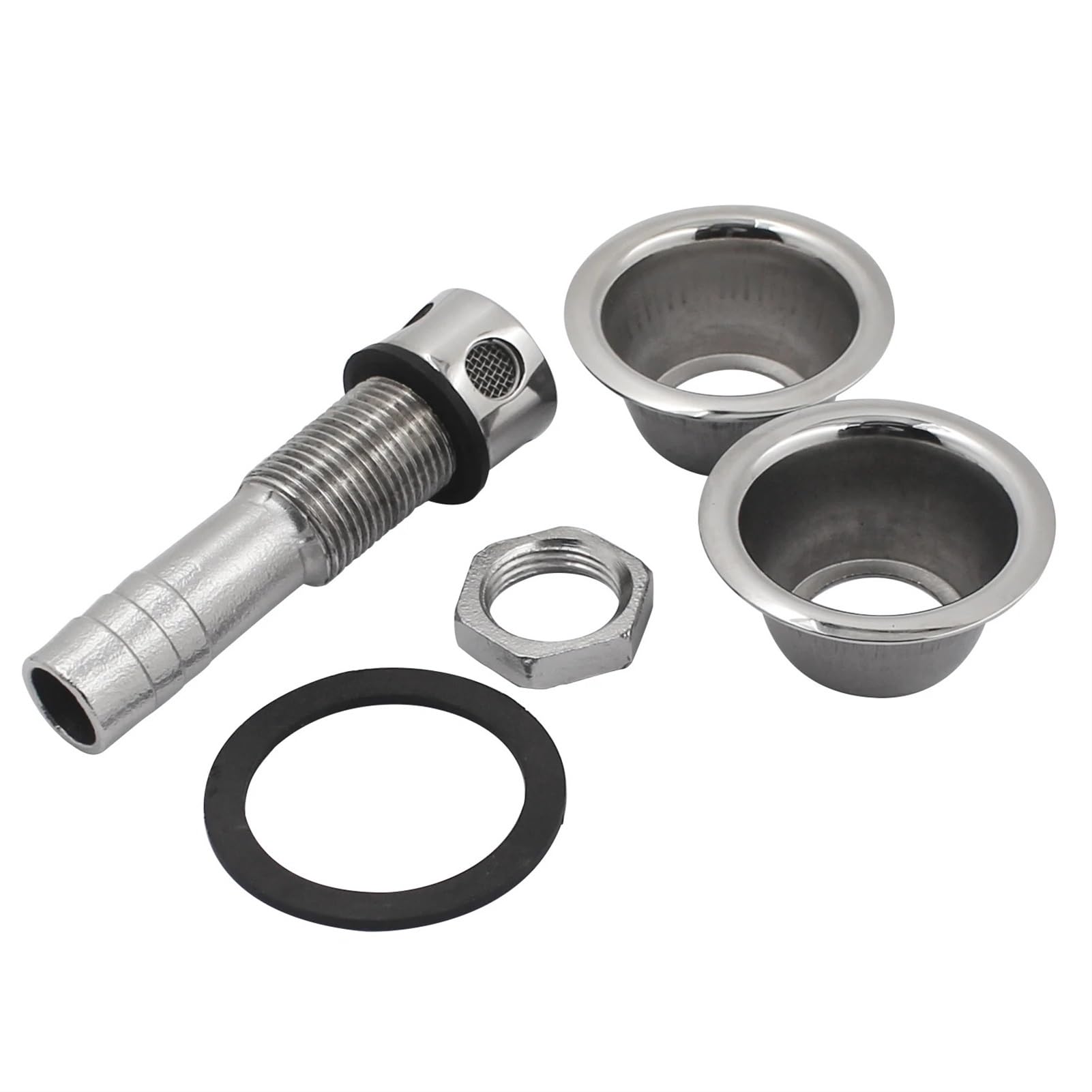 Marine Barca GAS Serbatoio Carburante Air Vent for 5/8 "Tubo In Acciaio Inox 316 Montaggio A Incasso Attraverso Scafo Serbatoio Vent Guarnizione di Montaggio Hardware(Straight)
