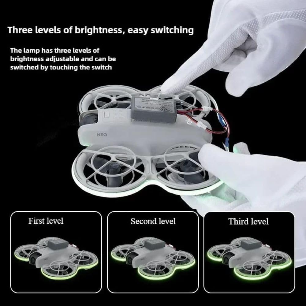 GetZget® Led Light Strap Compatible with Dji Neo Waterproof Lamp Belt 3 Modes & Beautiful Night flying Accessories (Fluorescent Green) 4