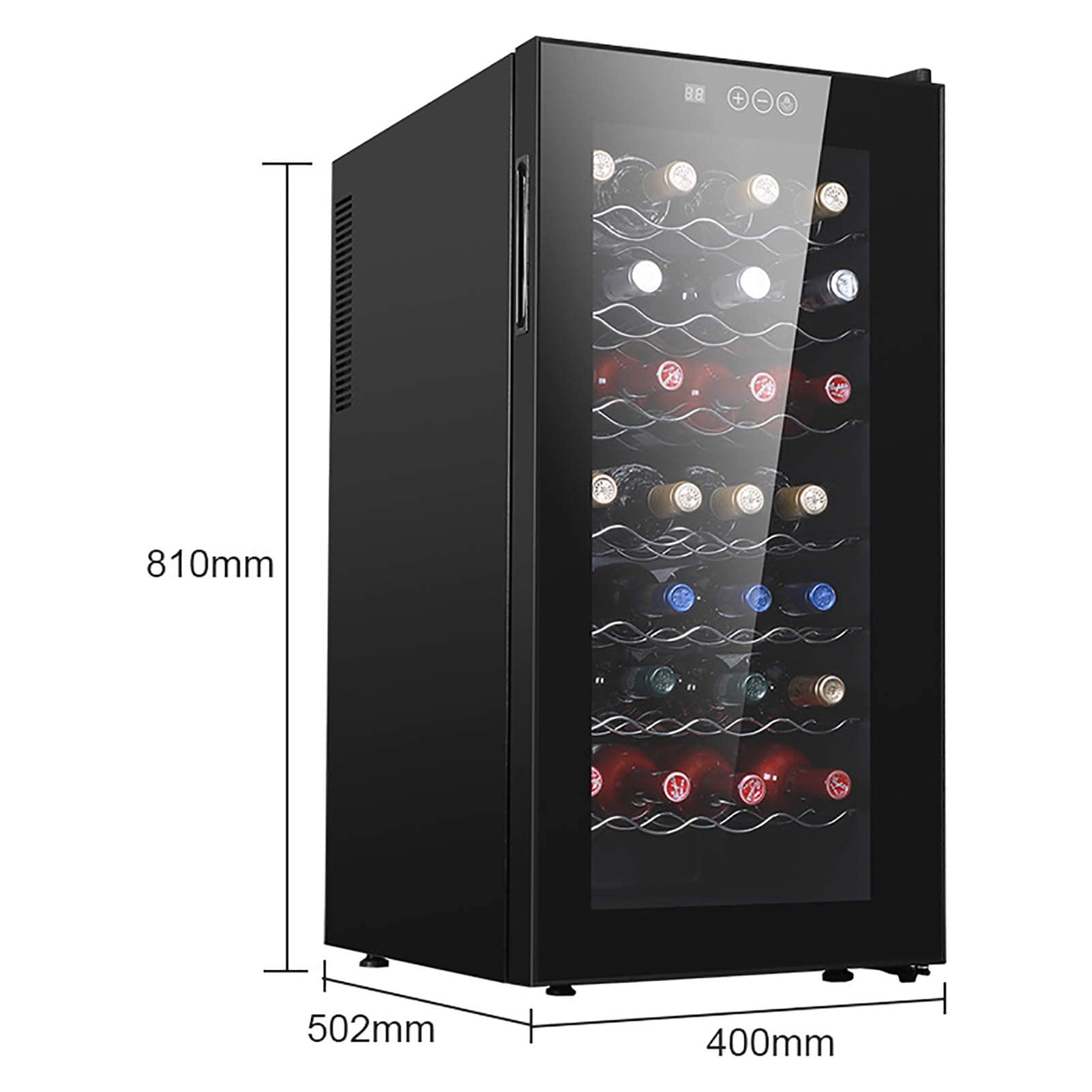 GagalU Dual Zone Wine Cooler Refrigerator 32 Bottles Freestanding Wine Refrigerator with Double Layer Smart Touch Tempered Glass Door Energy Saving Quiet Operation on Fridge.com