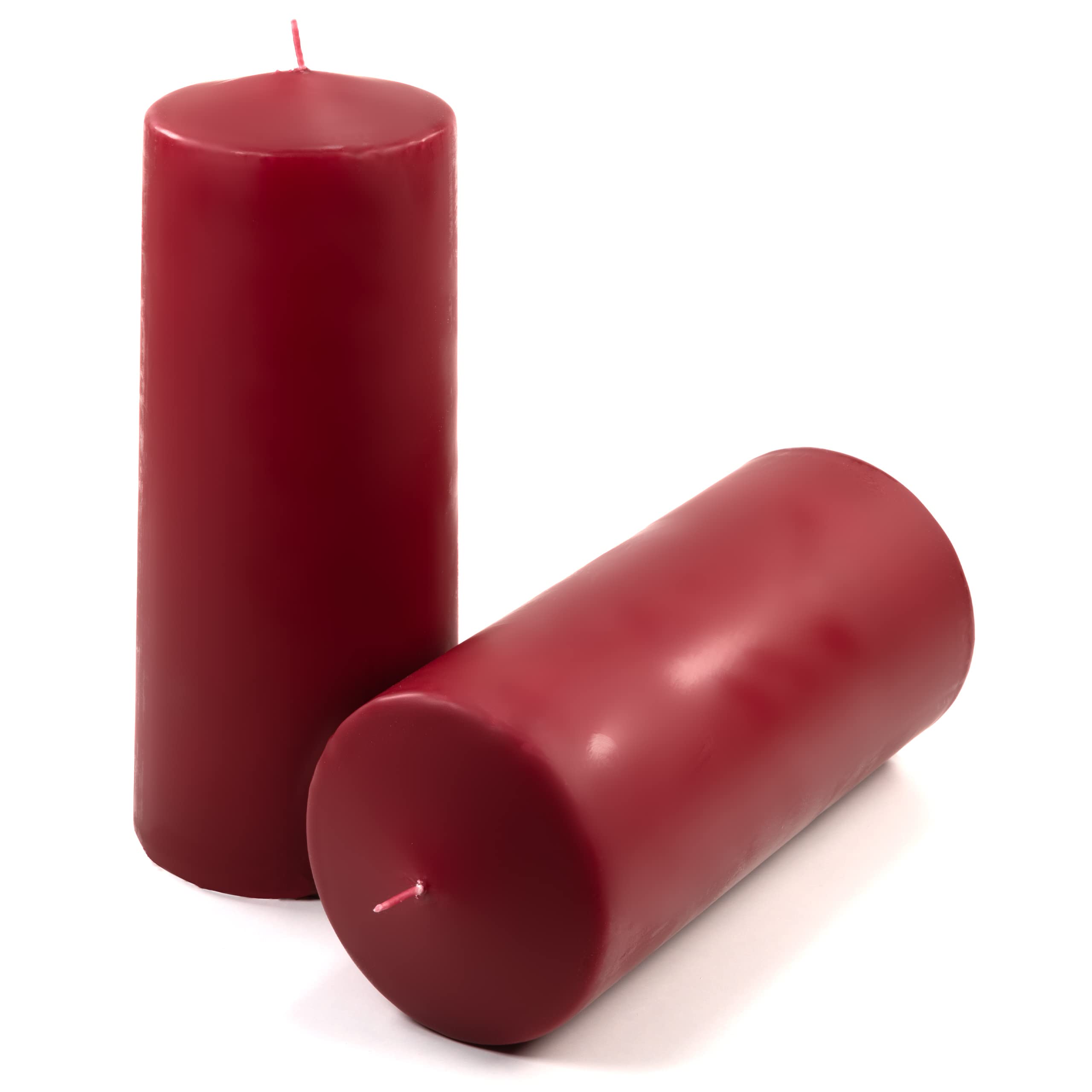 Stumpenkerze weinrot Höhe 25 cm Ø 10 cm lange Brenndauer Rund-Kerze Säulenkerzen Kerzen-Deko Tafelkerzen Weihnachts-Kerzen Hochzeit (6)