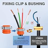 Vista 3 de Nilight - Enchufe de repuesto para casa rodante de 50 amperios, 125/250 voltios, receptáculo resistente con asa, certificación ETL, NEMA 14-50R