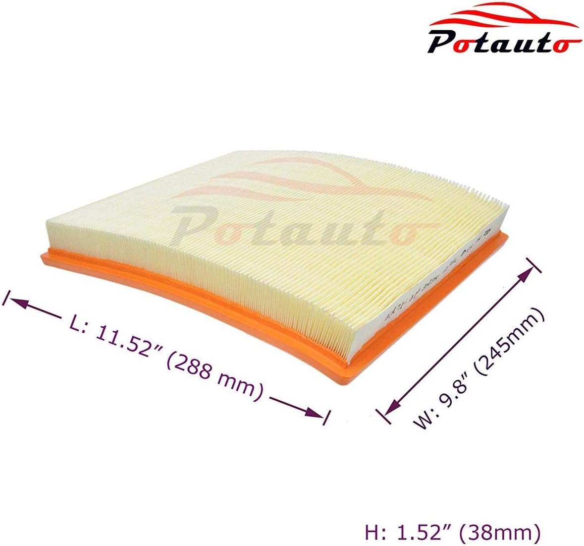 POTAUTO MAP 6014 (CA7440) Engine Air Filter Replacement for INFINITI QX56, JEEP GRAND CHEROKEE WAGONEER, NISSAN FRONTIER NV1500 NV2500 NV3500 PATHFINDER TITAN XTERRA, SUZUKI EQUATOR