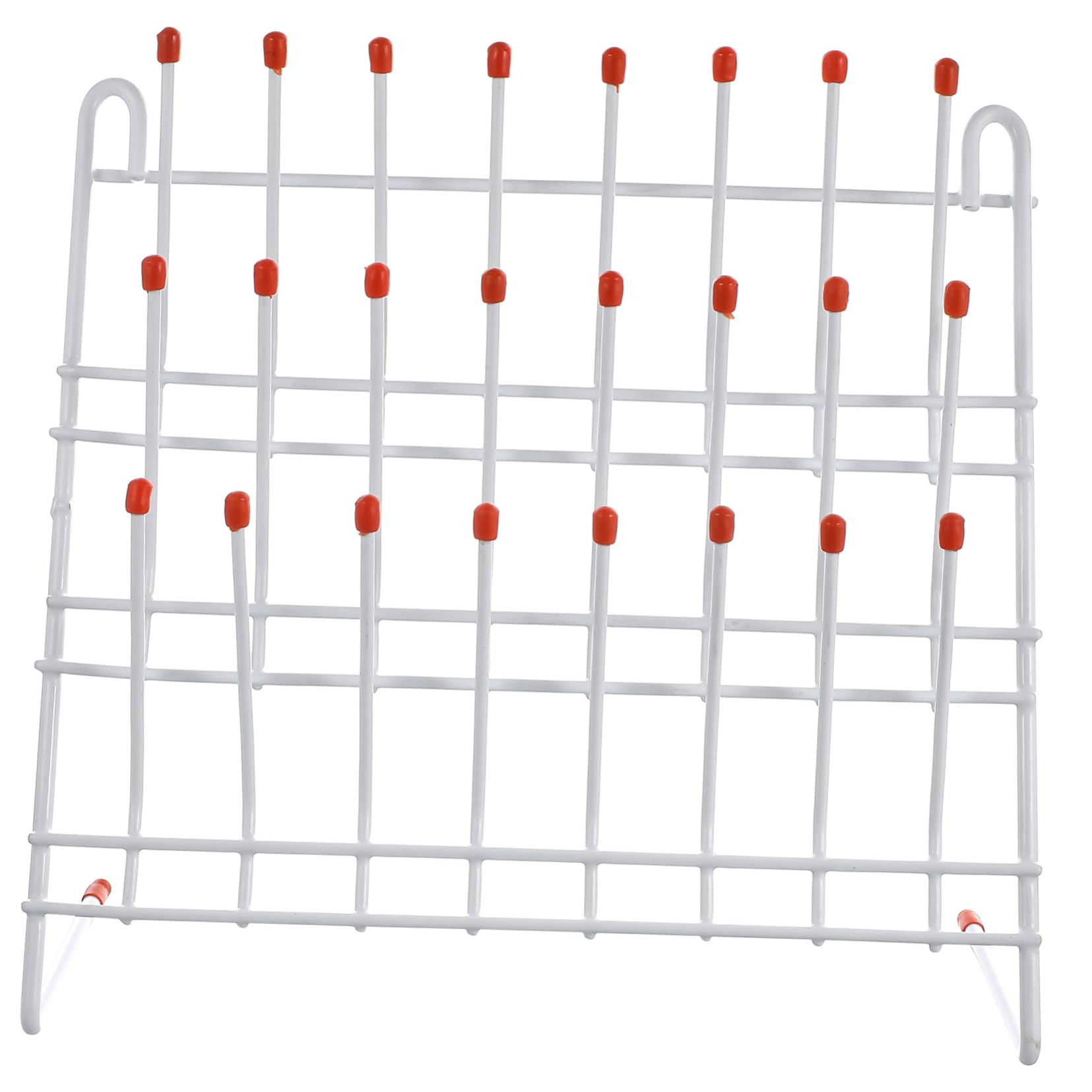 Ciieeo Séchoir à Tubes de Laboratoire en Métal Blanc, Support Pratique 24 Positions pour Sécher et Organiser les Tubes à Essai, Usage en Laboratoire