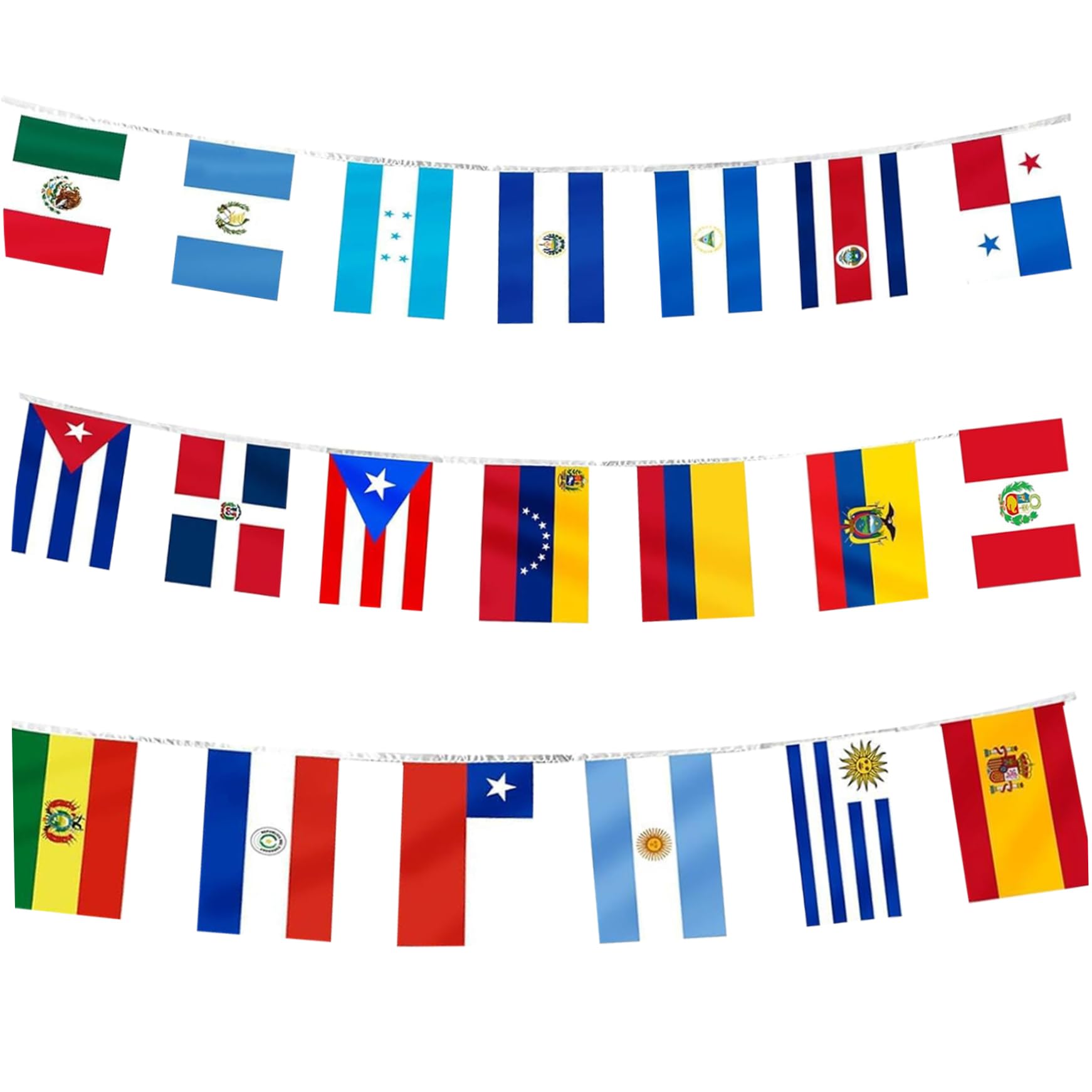 Drapeaux pays espagnols pour le Mois de l'héritage hispanique et l'ambiance des cours de langue