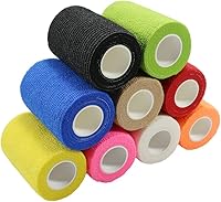 Vista 6 de Vendajes autoadherentes para deportes, esguince, hinchazón y dolor en muñeca y tobillo, 6 unidades, 3 pulgadas x 14.7 pies (negro)