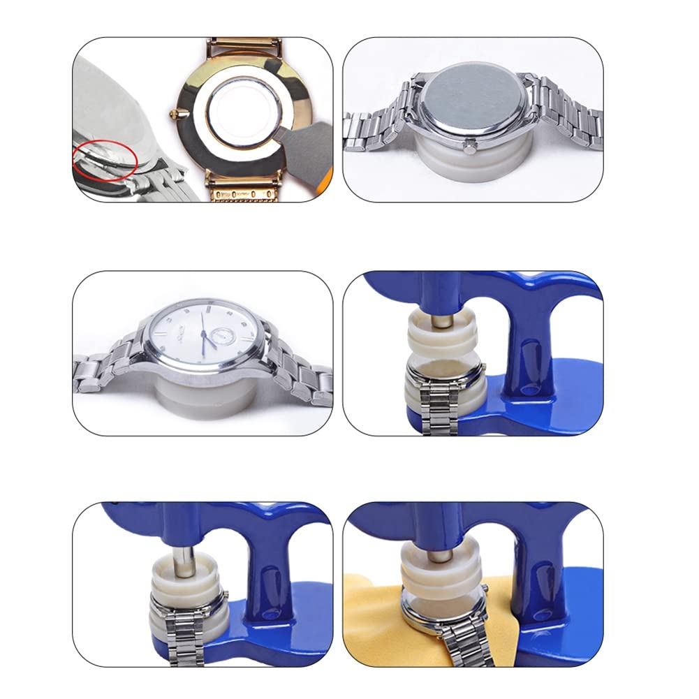 Kit de Herramientas de ReparacióN de Relojes Profesionales de 40 Piezas Herramientas de Reloj Desmontaje BateríA Reemplazo Reloj Prensa Barra de Resorte