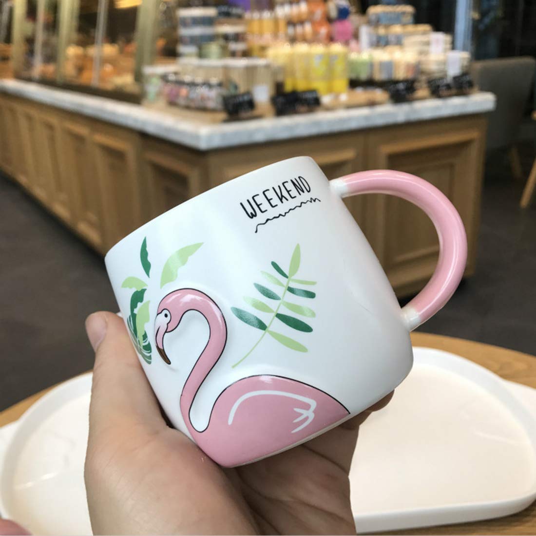 Theepot flamingo - roze - 700 ml