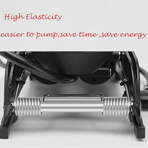 Miniatura 9 de Care Bomba de aire de pie de doble cilindro, medidor de presión de precisión inflador de pedal de alta presión, aire portátil de mercurio para