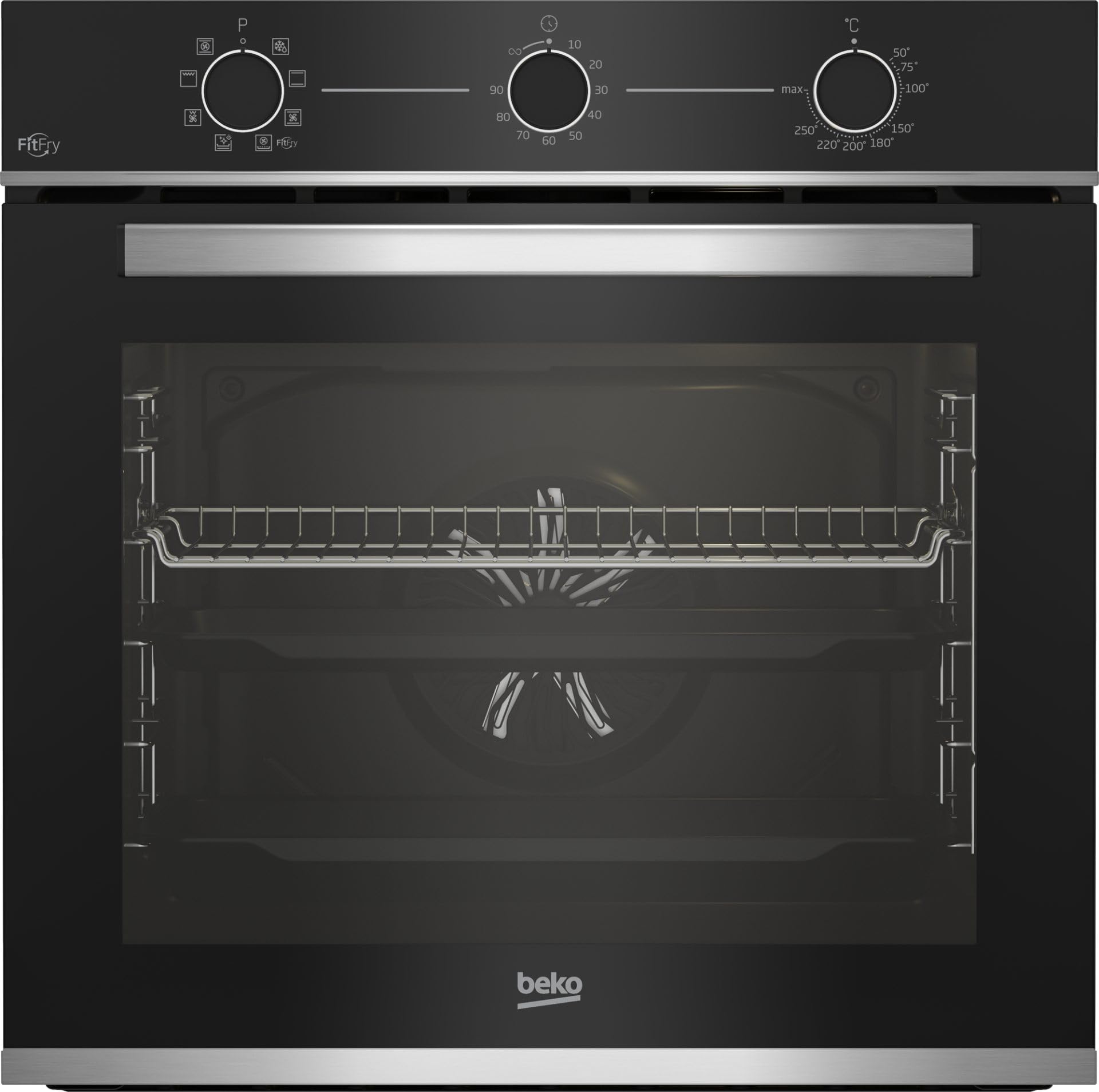 Beko BBIMA13100X Forno Multifunzione da Incasso 60 cm Cristallo Nero e Inox, 72L, Wi-Fi HomeWhiz, Classe A