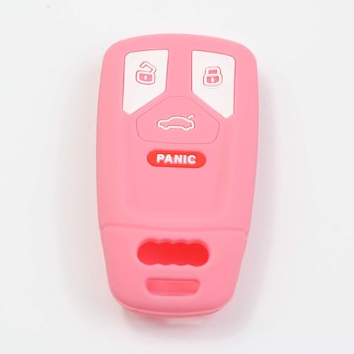 Miniatura 3 de Btopars Funda protectora de piel con 4 botones de goma de silicona inteligente para llavero remoto compatible con Audi Q8 Q7 Q5 A3 A4 A5 A6 A7 A8 TT