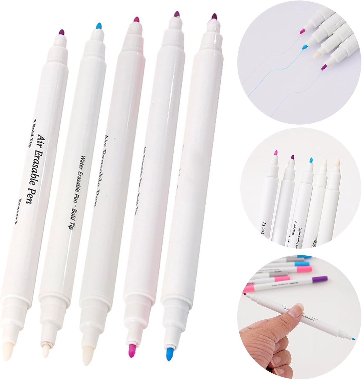 布マーカー 10本 ソーイング用 水溶性ファブリックマーカー 洗えるファブリックマーカー 水で消せるペン 水溶性ペン