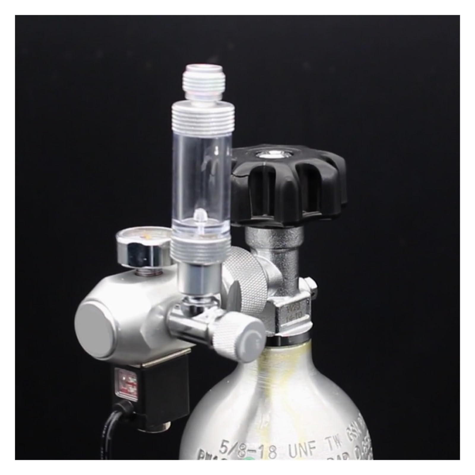 Válvula Reductora de CO2 for pecera, válvula solenoide, regulador Control Cilindro Gas for Acuario(G3-4)