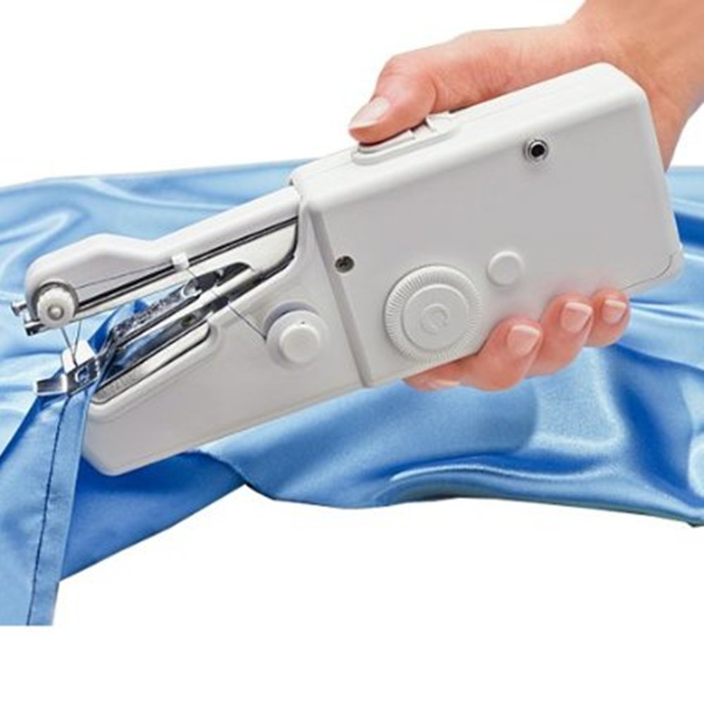 RayLineDo Handheld Portable and Cordless Electric Stitch Home Travel Clothes Fabric Curtains Lightweight Craft Single Thread Sewing Machine Battery or Mains with Extra Bobbin & Needle & Threader