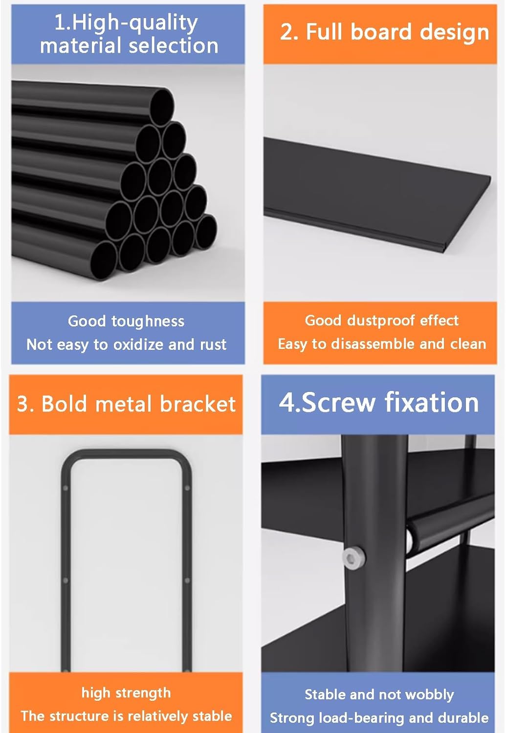 Narrow Freestanding Shoe Rack with Metal Legs - 3/4/5/6 Tier Entryway Organizer for Hallways, Bedrooms, Dorms - Large Capacity Storage Solution for Shoes