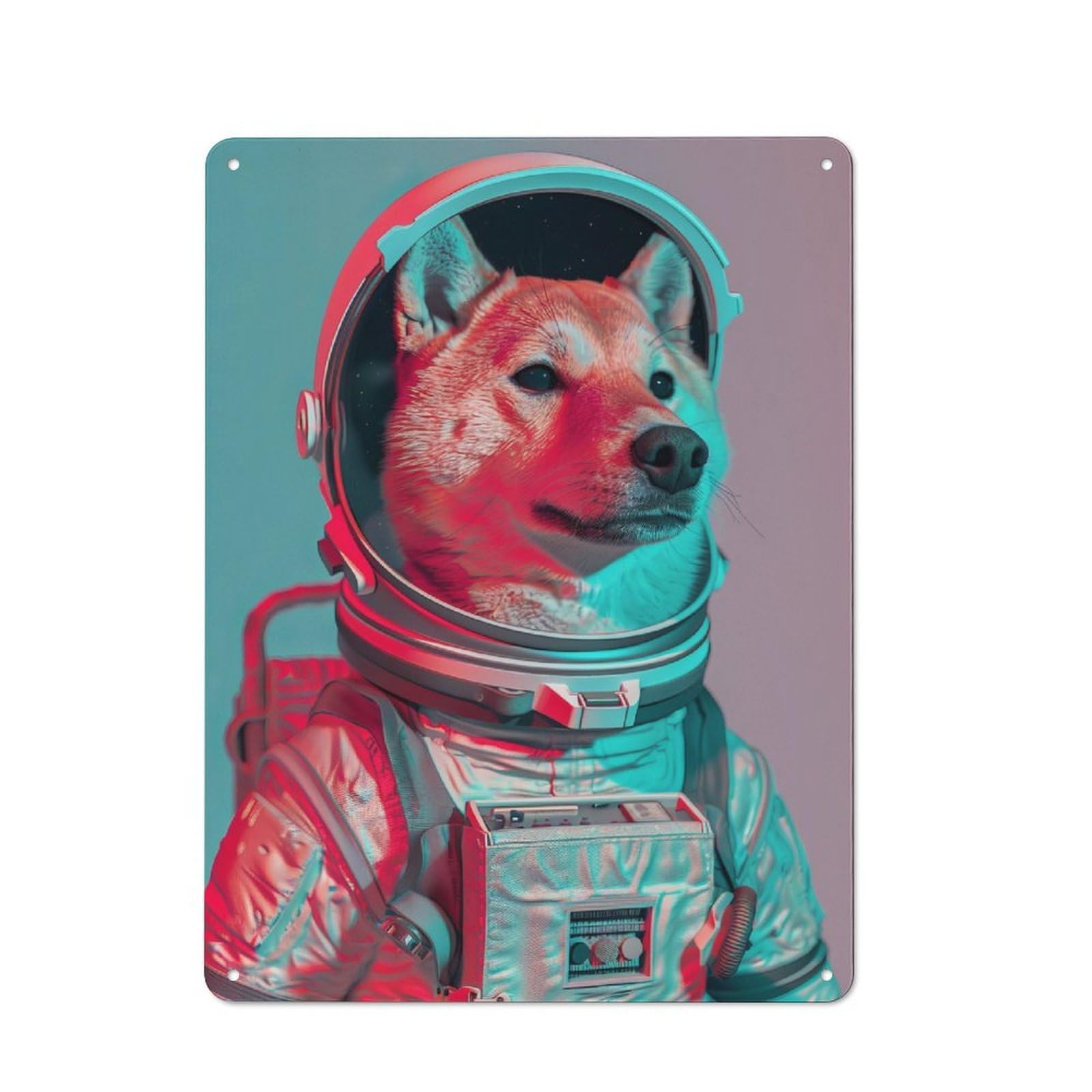 Junmoney Tosa Inu Character Decorative Tin Plaque 40X30cm Featuring Small Space Decor For Bedroom, Kitchen, Office Or Living Room