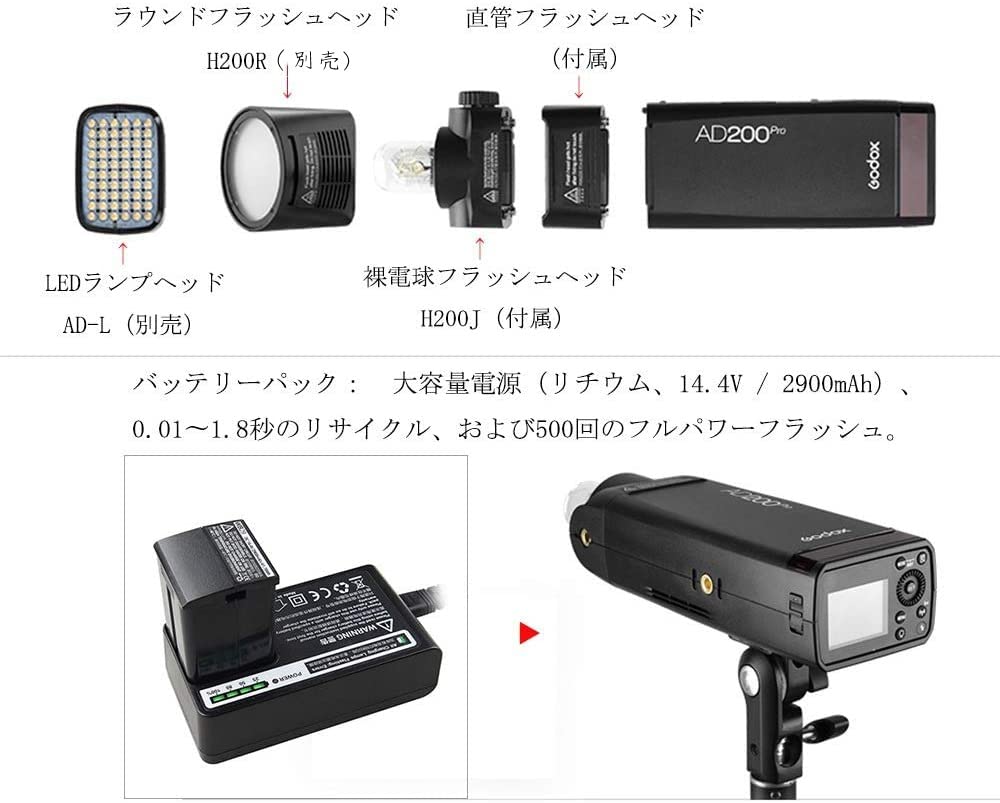 Amazon | 【Godox正規代理】Godox AD200Pro ポケットフラッシュ