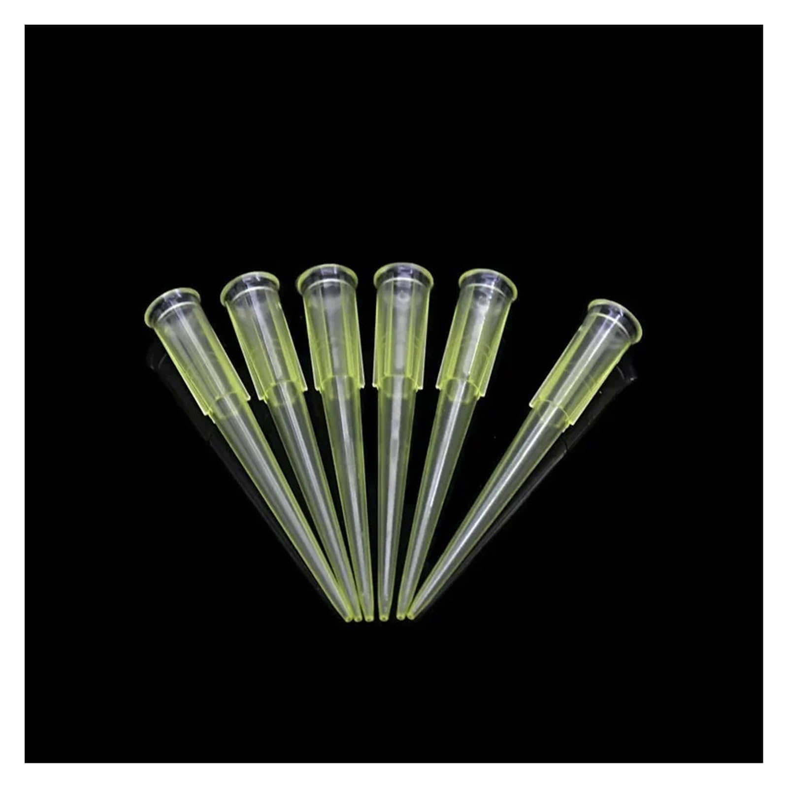 Kunststoff-Pipettenspitzen 5, x 50 mm, passend for die meisten Pipetten, Einweg-PP-Universalpipettenspitzen, gelb, for 20–200 µl, 1000 Stück/Packung