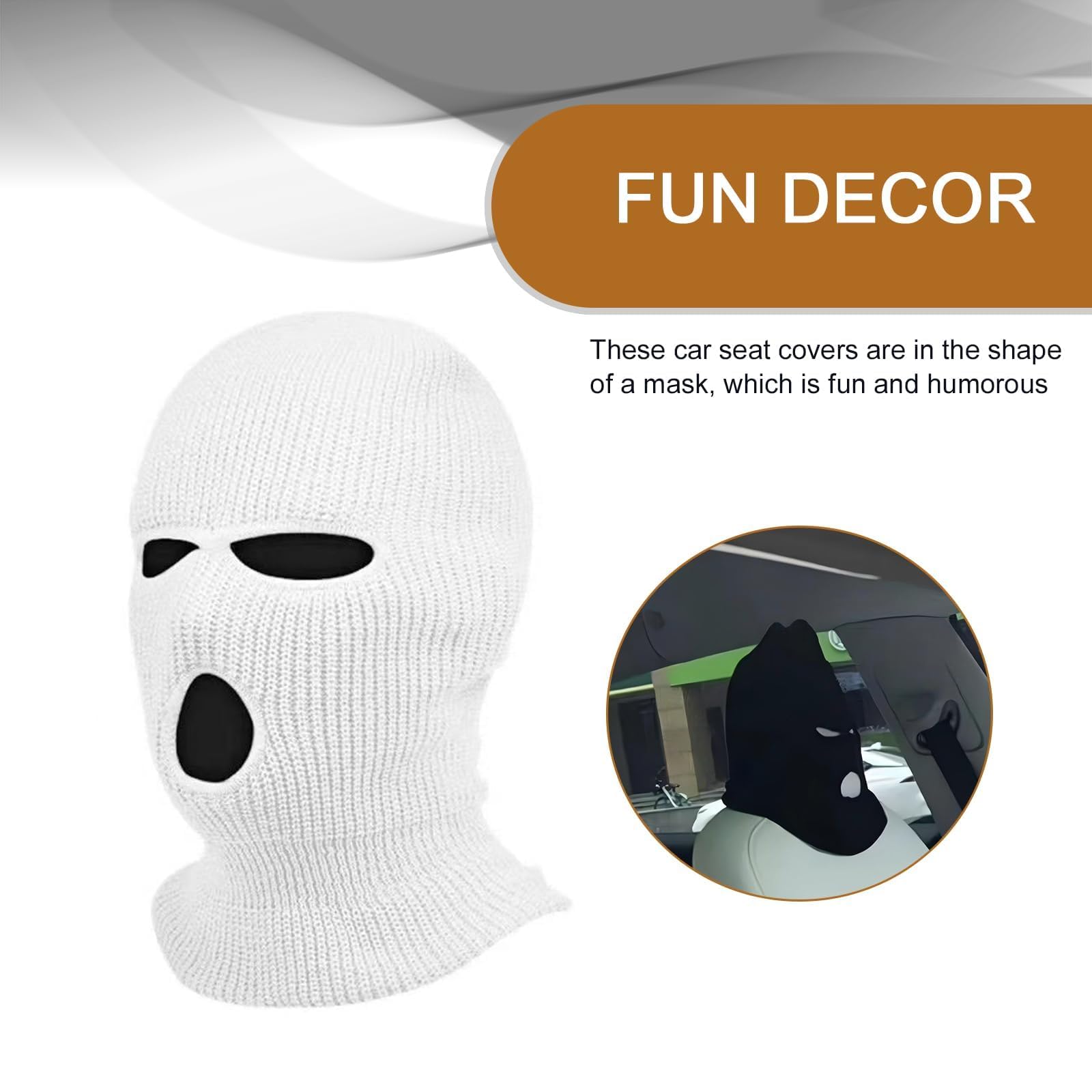 Smileshiney 2 stuks hoofdsteunhoezen auto grappig - hoofddeksel autostoel, hoofdsteunhoezen, grappig, gepersonaliseerde grappige muts voor autostoel, geschikt voor sedan, SUV, bestelwagen, vrachtwagen