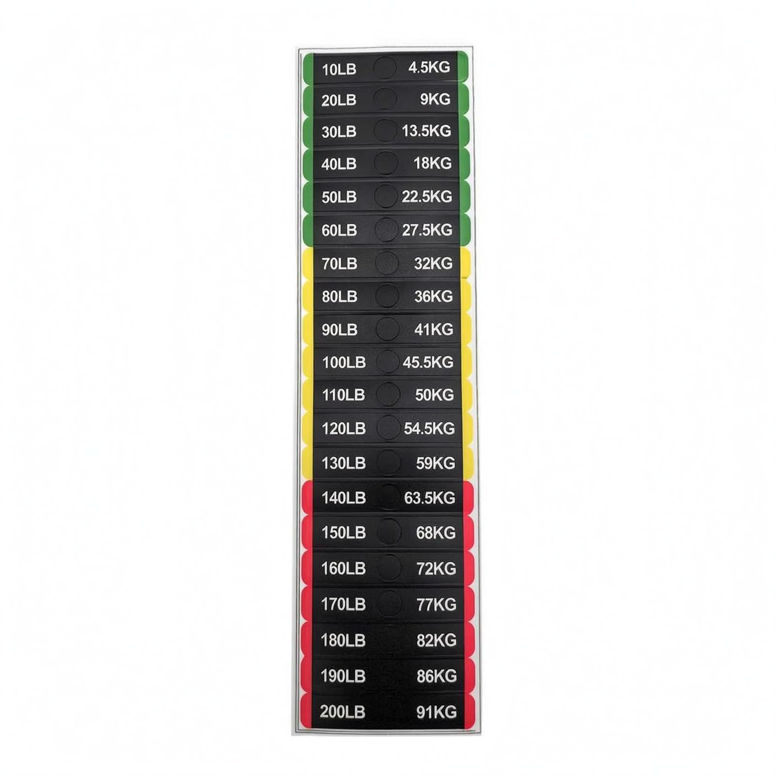 Pounds and Kilograms Weight Block Sticker Rounded Corners Weight Stack Label Rectangular Number Decal Machine Labels, 45KG or 10LB a|Musical Instruments & Gear-image-15
