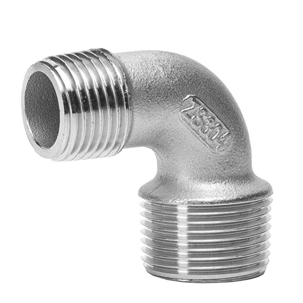 Rvblrdse Men's One Color Stainless Steel Cast Pipe Fitting, 1Pcs Stainless Steel 90° Elbow, Dn10*Dn8- Dn25*Dn20 X 90 Degree Elbow Coupler Connector 304 Pipe Fitting(Dn20*15)
