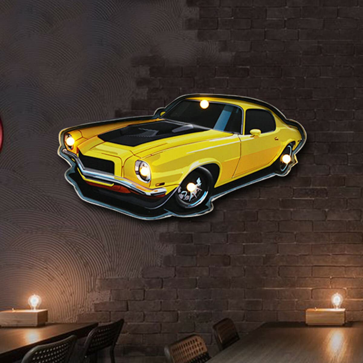 Vintage Retro Led Metallo Targa Targa Targa in Metallo Poster Bar Pub Club Wall Home Decor Led Lamiera Decorazioni Natalizie - 1