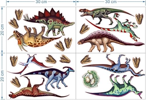 Miniatura 5 de scleichi Calcomanías de pared de dinosaurio para habitación de niños que brillan en la oscuridad techo de los niños murales fluorescentes decoración