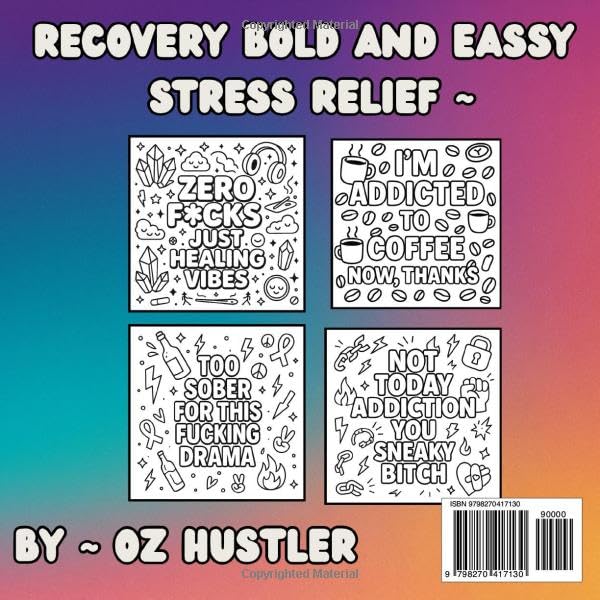 Too Sober for This Bullshit — Addiction Recovery Coloring Book: Swear Word Sobriety Coloring for Alcohol, Drug & Narcotics Addiction with Motivational ... Slogans & Healing Affirmations for Adults image 3