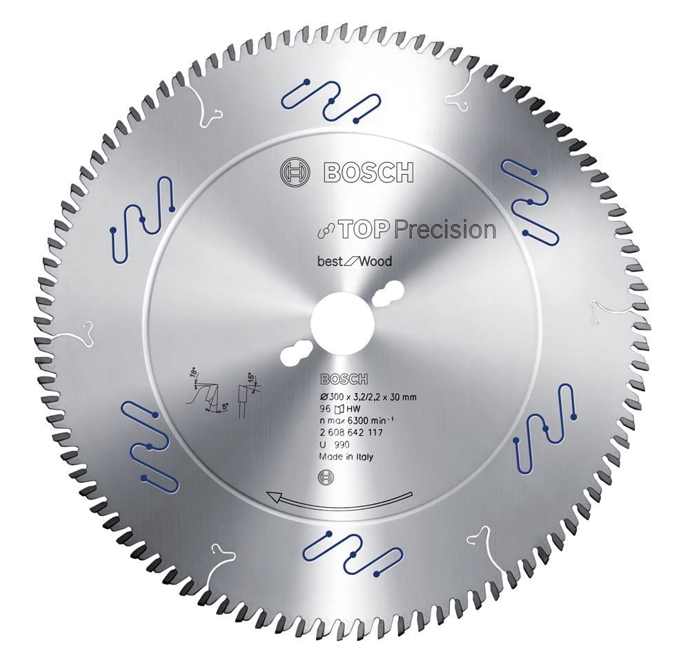 BOSCH Kreissägeblatt Top Precision Best für Wood, 400 x 30 x 4 mm, 96, 2608642123