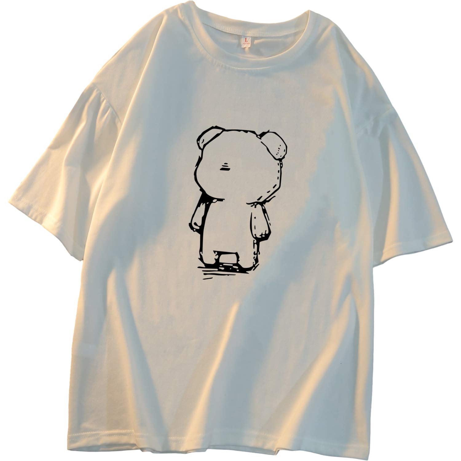 Skateboard Frog Women T Shirt Cute Bear Printed Kawaii Tops Summer Harajuku