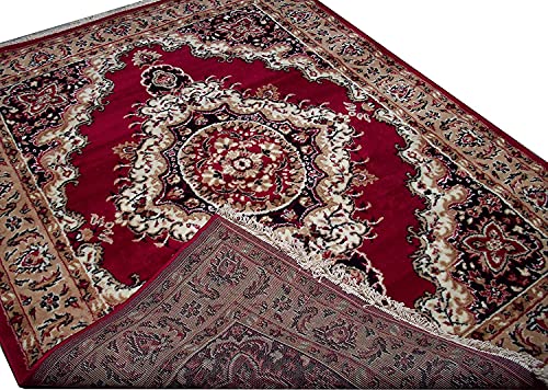 Image of Soft Washable Beautiful Acrylic Rugs for Home Decor Living Room 5x7 feet (150 x 200 CM) Red