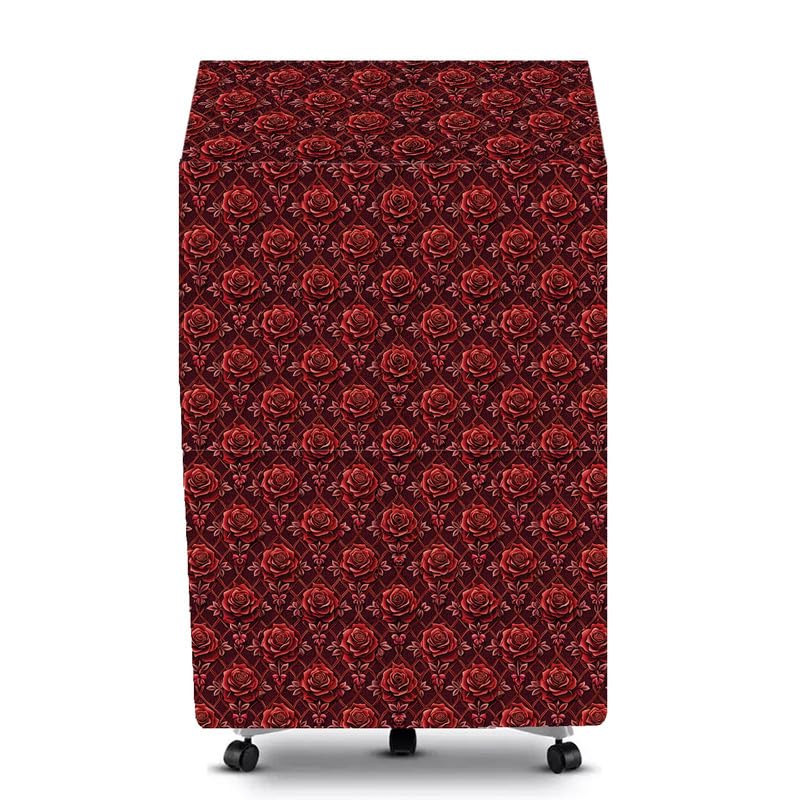 Image of PVC Cooler Cover Suitable for Symphony Winter 80XL i+ 80-Litre Desert Air Cooler Waterproof, Dustproof, Size(LXBXH) 66.67X48.26X127 Cm, Red Flower.