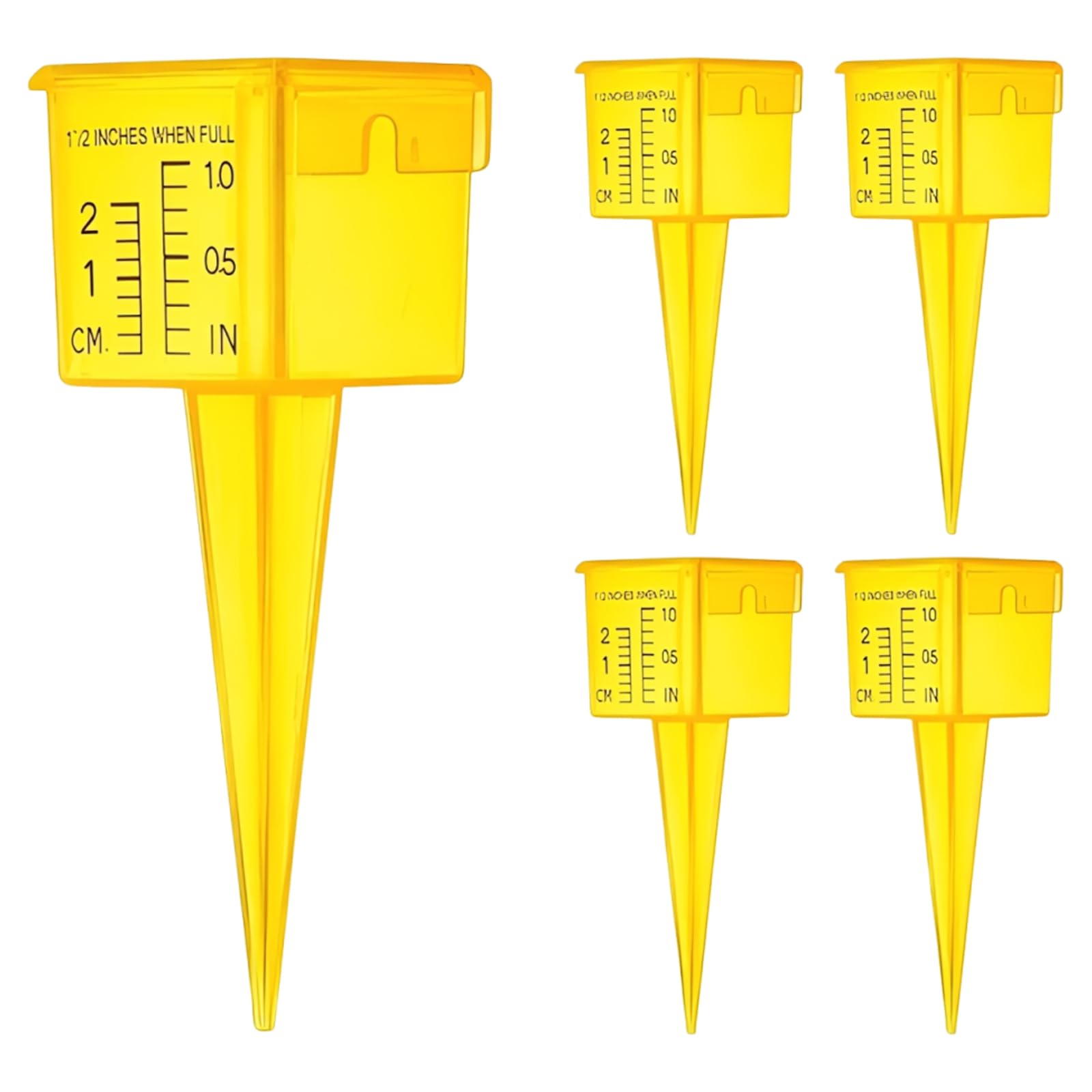 DXPETA Rain Gauge for The Garden, 5 Piece Rain Gauge Set with Rain Catcher, Precise Rainfall Measurement for Home Gardeners and Farmers, Outdoor Rain Gauge with Clear Scale