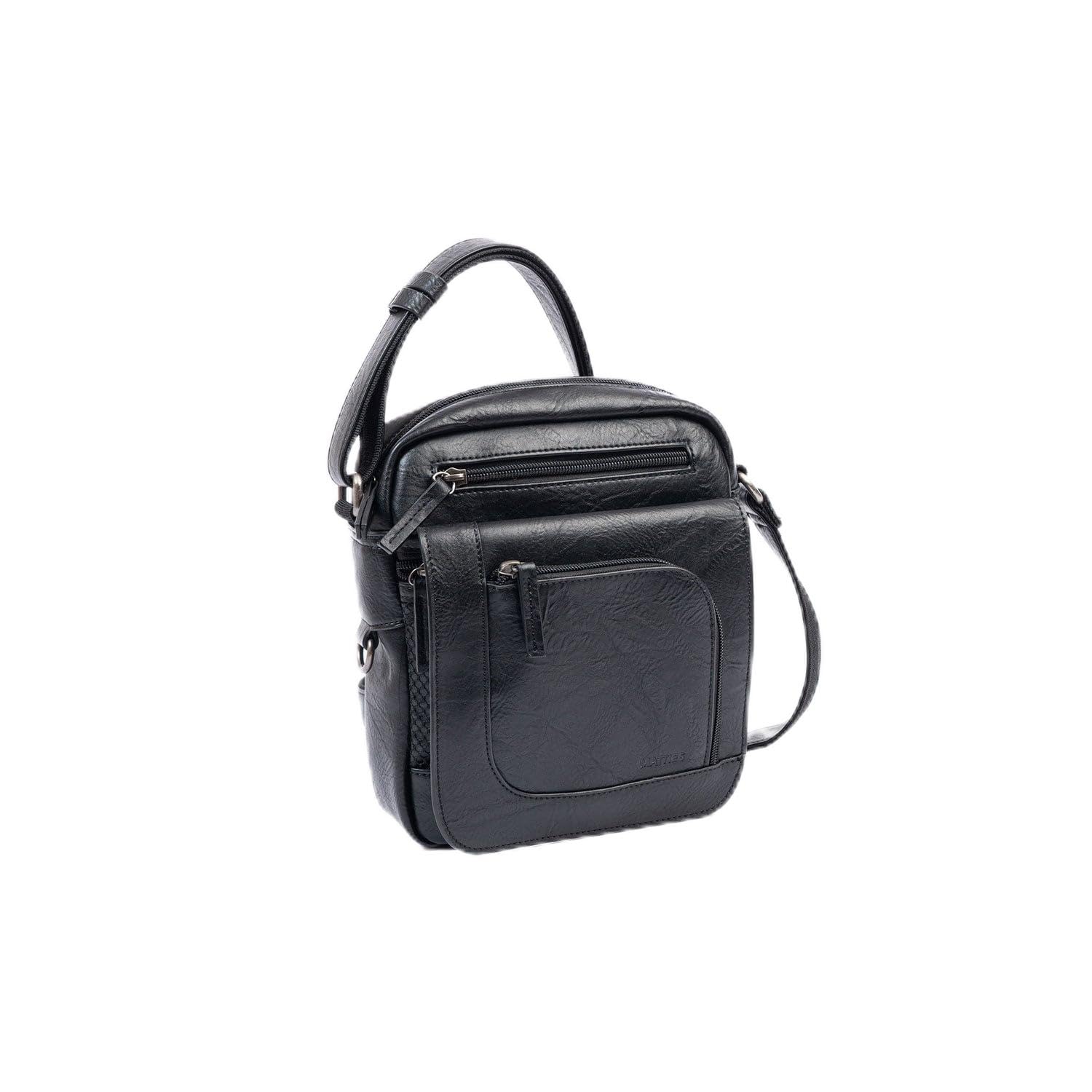MATTIES Men's Classic Sport Bags, Black/White, 0cm x 19cm x 23cm