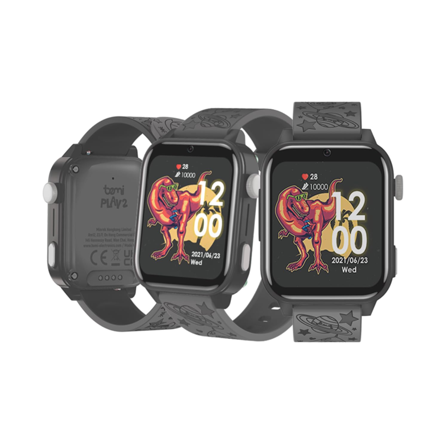 BEMI Play2 Smartwatch dla dzieci 4G LTE z GPS, rozmowami wideo, przyciskiem SOS i GEO-ogrodzeniem, ekran dotykowy 1,85 cala, IP67, Android/iOS, granatowy