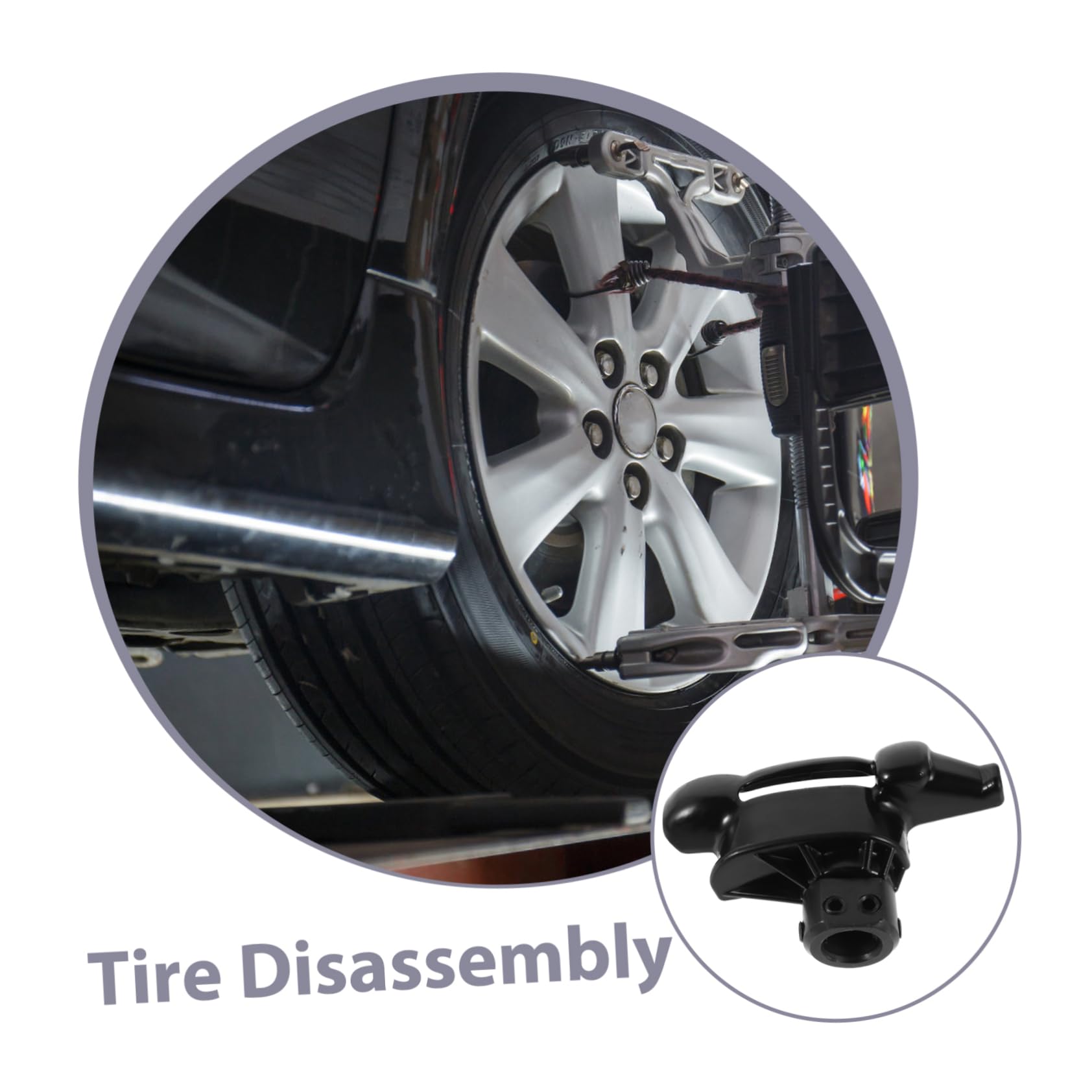 Cabilock Cabezal de Desmontaje de Neumáticos de Coche de Acero Negro