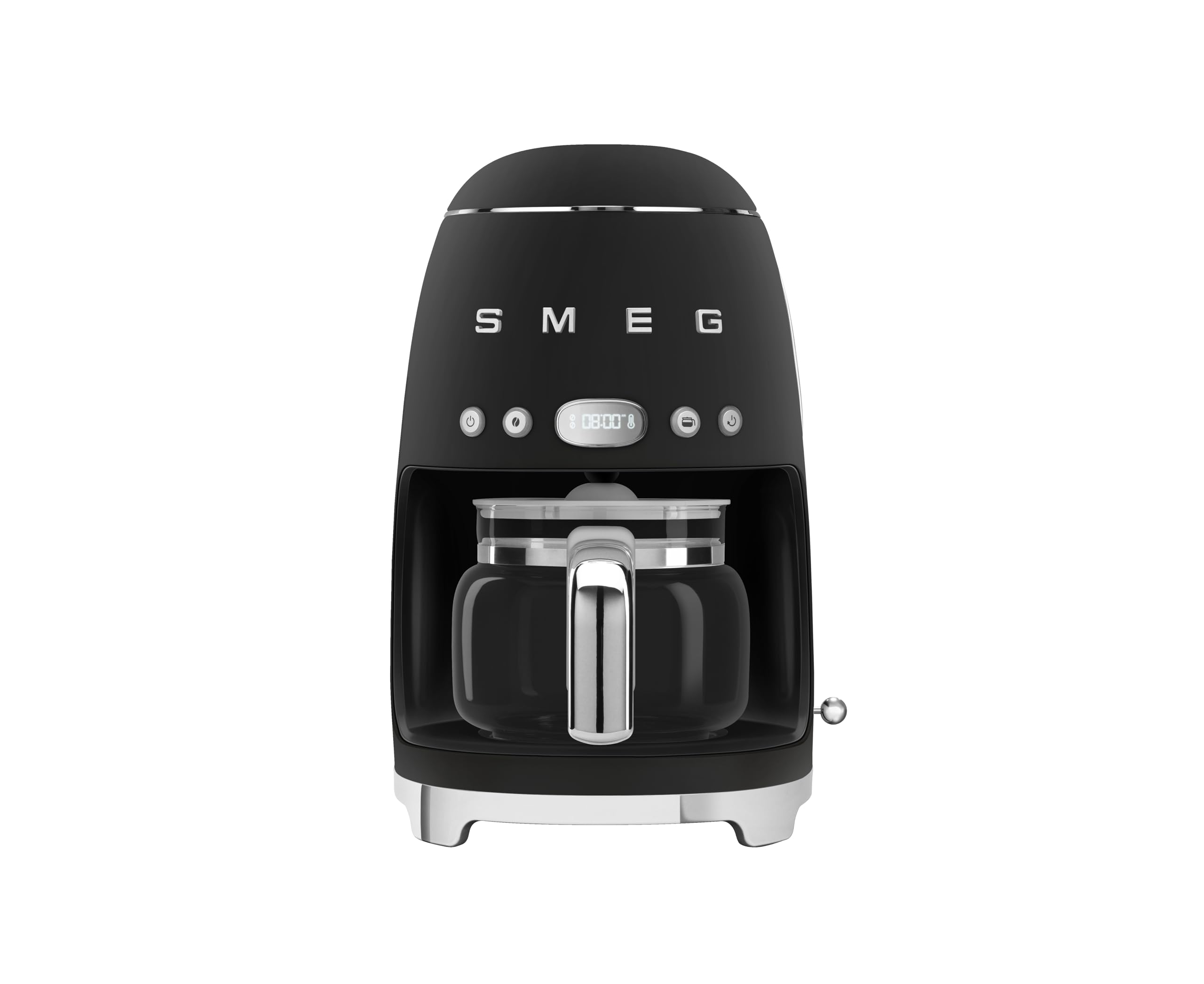 SmegDCF02BLMUK Retro 50s Style 1.4L Drip Coffee Machine, Auto Start, Keep Warm Function, Black